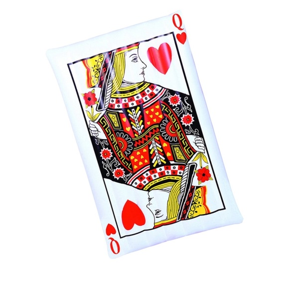 Inflatable Queen of Hearts Swim Float PVC Water Poker LoungeChair raft - Picture 2 of 6